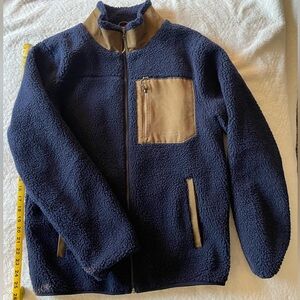 Pacific Trail Blue and Brown Fleece Jacket